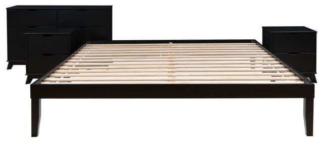 Powell® Portix 4-Piece Black King Simple Bedroom Set-0