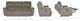 La-Z-Boy® Cassian Walnut Leather Manual Wall Reclining Sofa-2