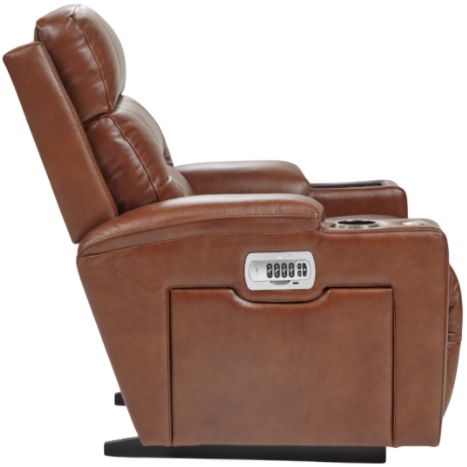 La-Z-Boy® Neo Cognac Leather Power Rocking Recliner with Headrest and Lumbar-2
