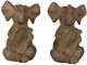 A & B Home 2-Piece Antique Brown Elephant Bookend Set-2