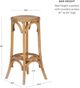 Linon Rae Brown Rattan Seat Bar Stool-2