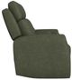 Flexsteel® Felix Forest Green Leather Power Reclining Loveseat with Console, Power Headrest and Lumbar-4
