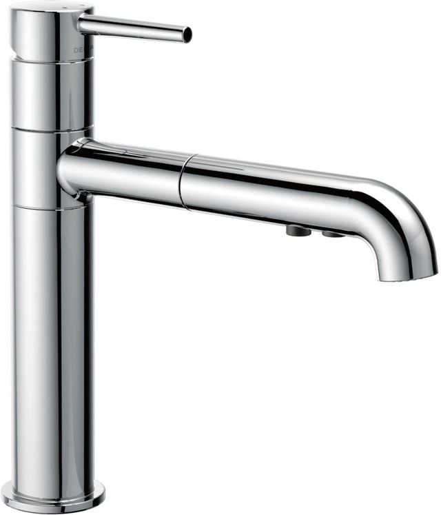 Delta Trinsic® Chrome Single Handle Pull-Out Kitchen Faucet -0