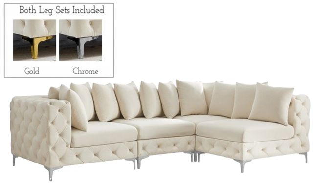 Meridian Furniture Tremblay 4-Piece Cream Modular Sectional-0