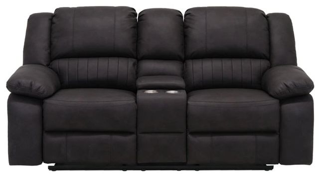 Emerald Home Navaro Black Manual Reclining Loveseat-4