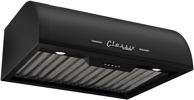 Unique® Appliances Classic Retro 24” Midnight Black Under Cabinet Range Hood-2