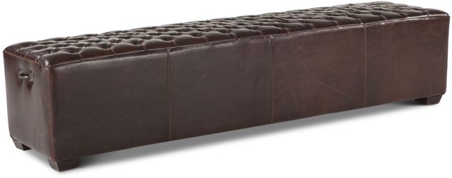 Home Trends & Design D'Orsay Dark Brown Leather Bench-0