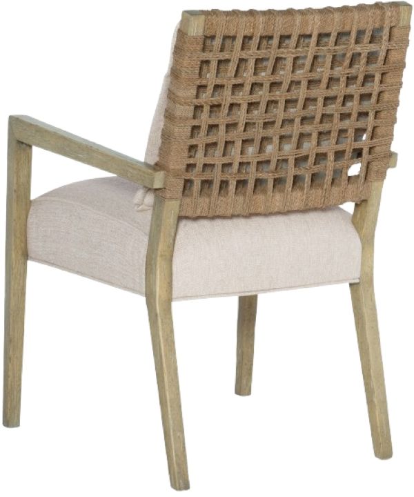 Hooker® Furniture Surfrider Driftwood/Zuri Cream Dining Arm Chair-2