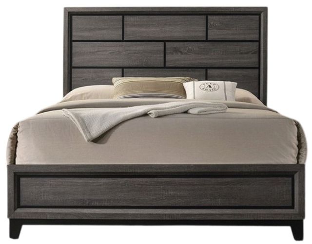 Furniture of America® Errico Gray Queen Panel Bed-0