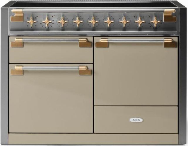 AGA™ Elise Series 48" Stainless Steel Pro Style Induction Range with Fawn Door-0