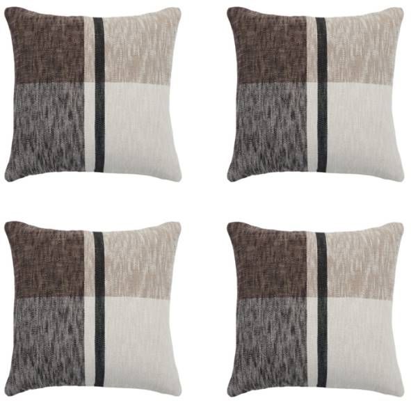 Signature Design by Ashley® Adrielton 4-Piece Black/Brown/Tan Pillow Set