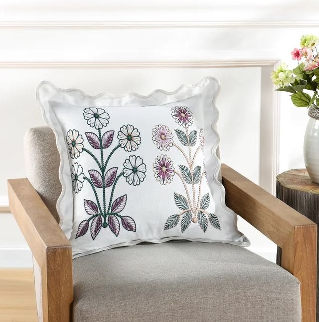 Stylecraft Tamara Day White 22" Designer Pillow-1
