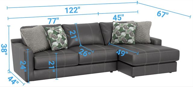 Jackson Furniture Minori 2-Piece Steel Right-Arm Facing Sectional and Chaise-2