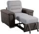 Mazin Furniture Alfio Gray Chair with Pull-out Ottoman-3