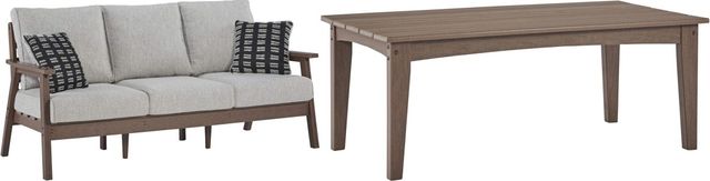 Signature Design by Ashley® Emmeline 2-Piece Beige/Brown Outdoor Seating Set-0
