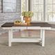 Liberty Furniture Brook Bay Carbon Gray Trestle Dining Table with Textured White Base-2