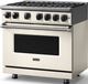 Viking® 7 Series 36" Pure White Pro Style Liquid Propane Gas Range-3