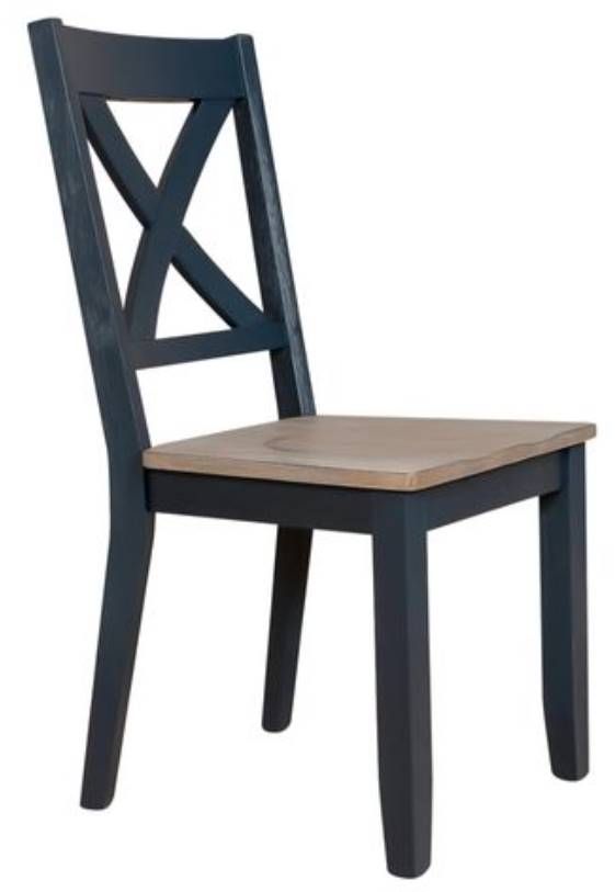 Liberty Furniture Lakeshore Navy X Back Side Chair-0