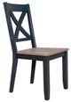 Liberty Furniture Lakeshore Navy X Back Side Chair - Set of 2-0