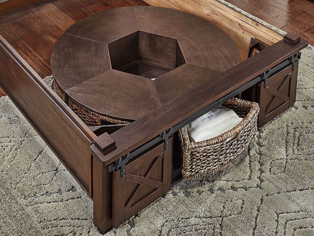 A-America® Sun Valley Rustic Timber King Rotating Storage Bed-2