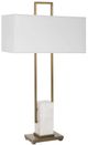 Uttermost® Column Gold/White Table Lamp-0