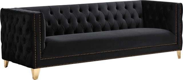 Meridian Furniture Michelle Black Velvet Sofa-0