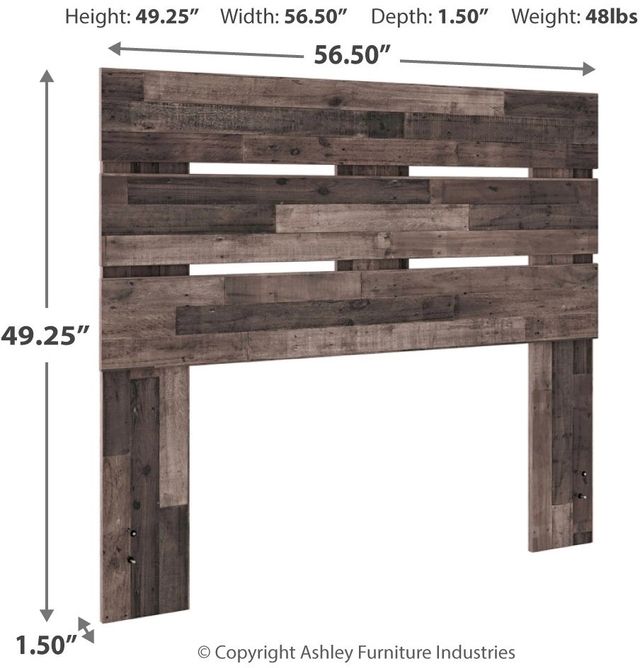 Signature Design by Ashley® Neilsville Multi-Gray Full Panel Headboard-3