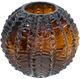 A & B Home Amber Textured Round Glass Vase-0