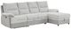 Global Furniture USA U3822 3-Piece Ice/Light Gray Power Reclining Sectional with Chaise and Pull Out Sofa Bed-0