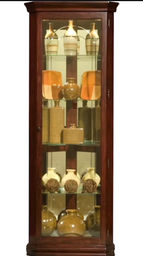 Pulaski™  Victorian Brown Corner Curio-0