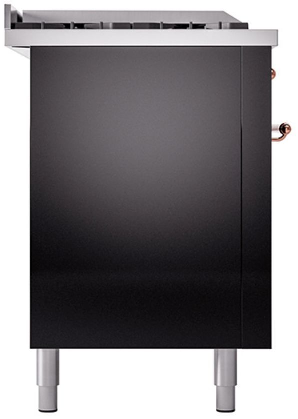 Ilve® Nostalgie II Series 60" Glossy Black Pro Style Dual Fuel Range-2