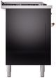 Ilve® Nostalgie II Series 60" Glossy Black Pro Style Dual Fuel Range-2