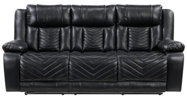 Homelegance® Huron Black Double Power Reclining Sofa-2