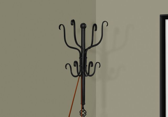 Monarch Specialties Inc. 74" Hammered Black Metal Coat Rack-3