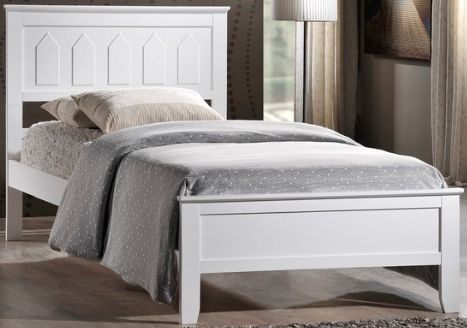 Milton Greens Stars White Full Wooden Platform Bed -0