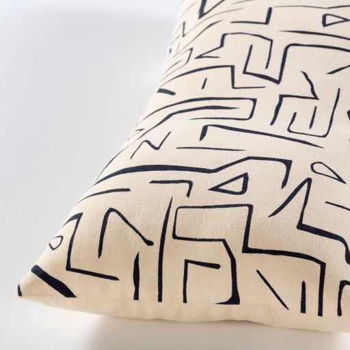 Surya Bogolani Cream 12"x30" Toss Pillow with Polyester Insert-1