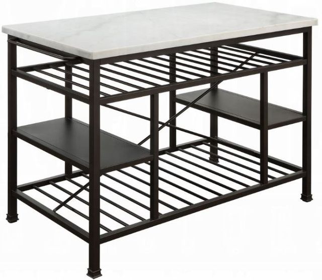 ACME Furniture Lanzo Gunmetal Kitchen Island-0