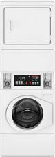 Speed Queen® Commercial White Coin Drop Electric Stack Laundry, 3.42 Cu. Ft. Washer, 7 Cu. Ft. Dryer-0
