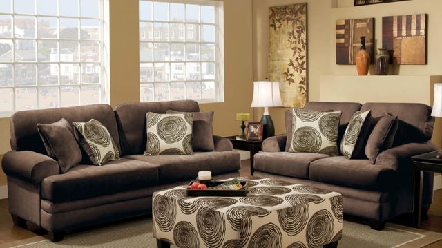 Inspired Home 8642 Groovy Smoke Loveseat-1