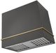 AGA Loge 36" Slate Wall Mounted Range Hood with Antique Brass Trim-0