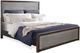 Riverside Furniture Graham Gray/Heathered Oak King Upholstered Panel Bed-0