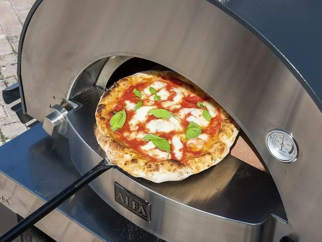 Alfa Classico 2 Pizze 38" Ardesia Grey Natural Gas Pizza Oven-4