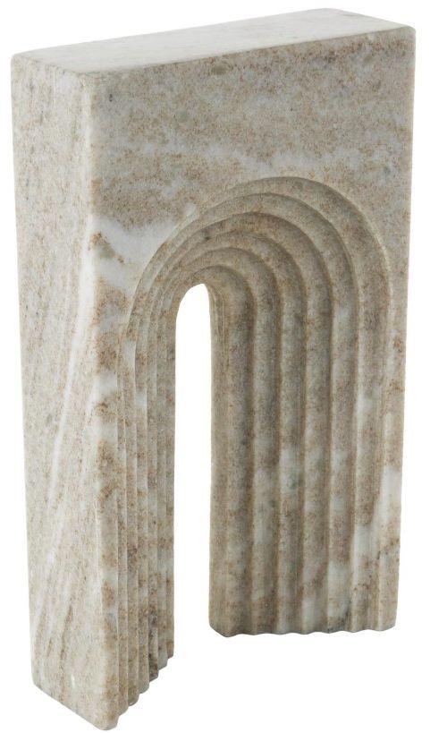 Deco Marche Beige Rectangular Geometric Sculpture-0