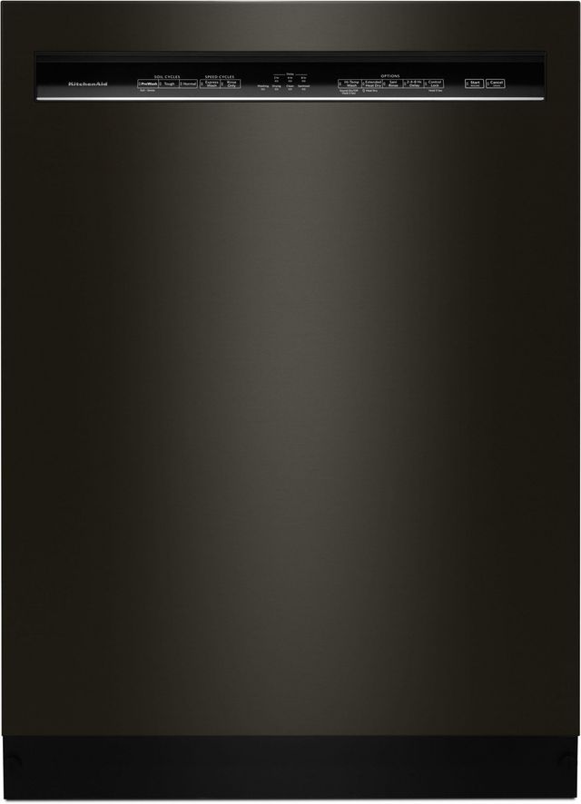 KitchenAid® 24" Black Stainless Steel with PrintShield™ Finish Built In Dishwasher-0