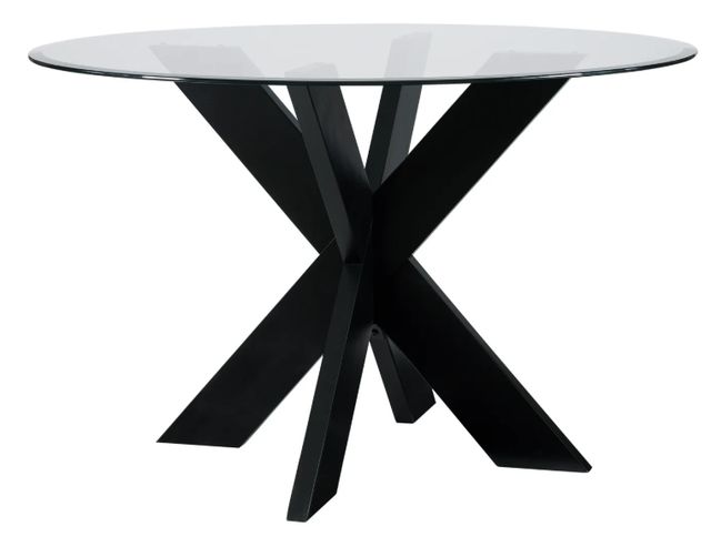 Powell® Auden Glass Top Dining Table with Black Base-0