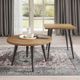 Jofran Inc. Prelude Suede Round Cocktail Table with Black Base-1