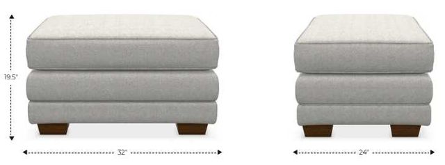 La-Z-Boy® Mackenzie Cognac Leather Ottoman-2