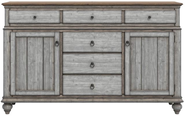 Flexsteel® Plymouth Distressed Graywash Buffet-2