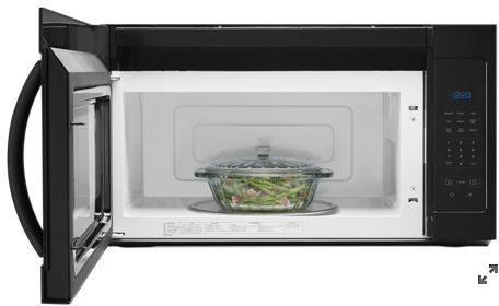 Whirlpool® 1.7 Cu. Ft. Black Over The Range Microwave-1