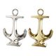 A & B Home 2-Piece Gold/Silver Anchor Decor-0